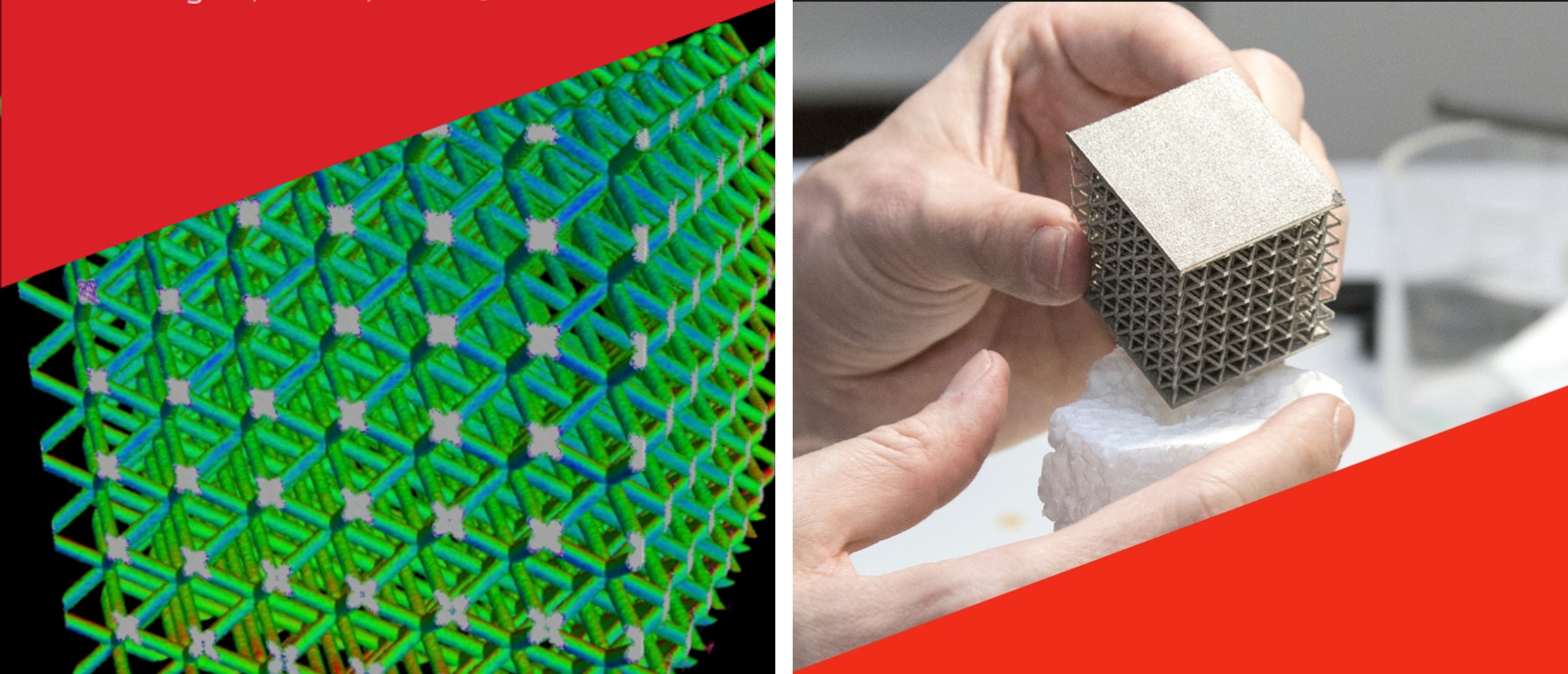 Additiv gefertigte Würfelstruktur